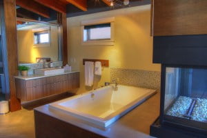 Master bedroom ensuite. Luxury vacation rental on Salt Spring Island
