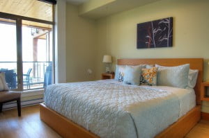 King size bed: Luxury accommodation on Salt Spring Island