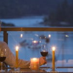 Moonlight over the balcony: private patios in luxury vacation suites, Salt Spring Island