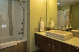 Beautiful bathrooms: Luxury vacation rentals on Salt Spring Island.