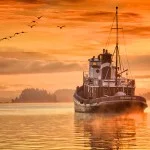 Sunrise: Enjoy the view from your private patio. Luxury vacation rentals on Salt Spring Island
