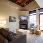 Open plan living-dining space: Salt Spring Island's finest vacation suites