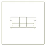 Comfortable leather reclining sofas in living room